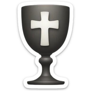goblet with a cross sticker