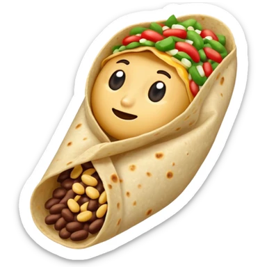 Bean burrito sticker