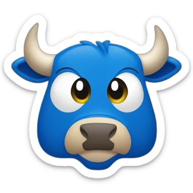 Bull with blue levski sofia tshirt sticker