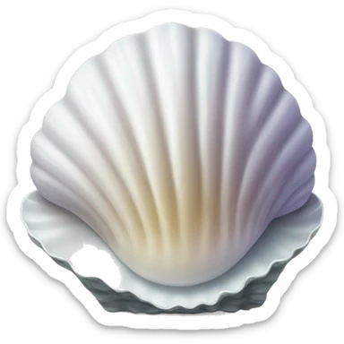 Clam shell sticker