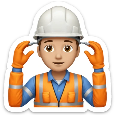 Scaffolder erecting scaffold  sticker