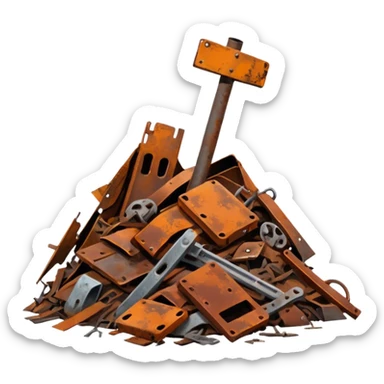 débrouille post apocalyptique ferraille  sticker