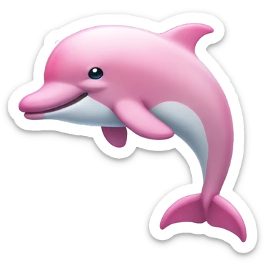 pink dolphin sticker