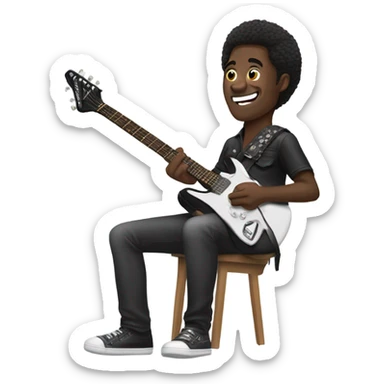 Victor Wembanyama playing electric guitar  sticker