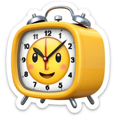 digital alarm clock set to 11 AM sticker
