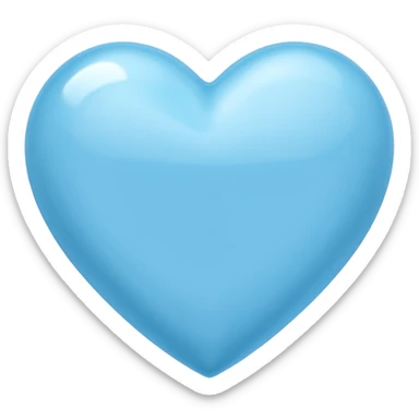 Light blu heart sticker