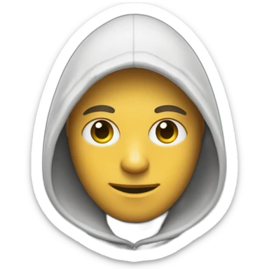 Male, wearing a hooded sweatshirt with dollar-shaped eyes sticker