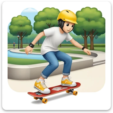 skateboarding at a park sticker