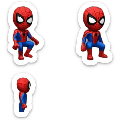 Side view developer behind laptop with this style : Spider-Man Video game with nanosuit hacker themed character sticker