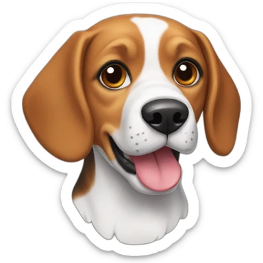 Perro beagle bicolor sticker
