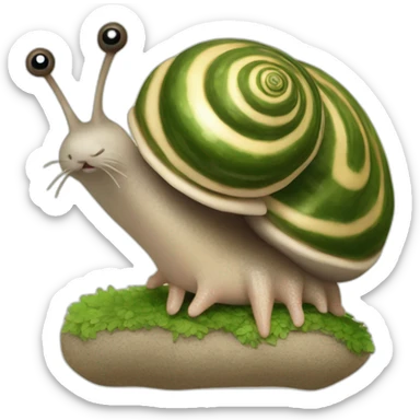 Escargot sur loutre sticker