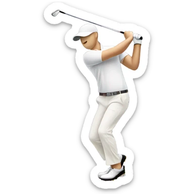 Left hand golf swings  sticker