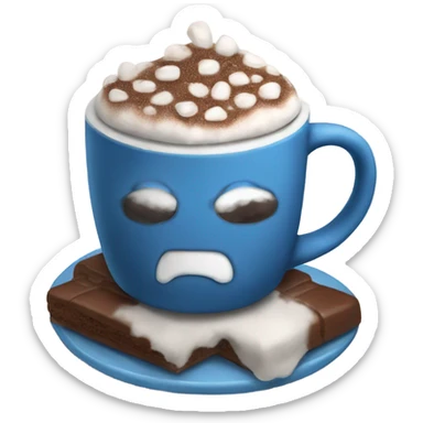 A hot cozy chocolate sticker