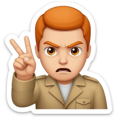 Flipping people off  sticker