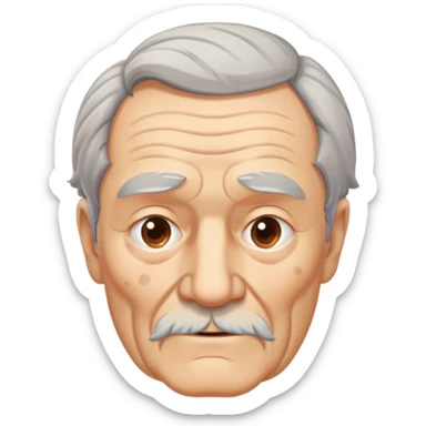 headshot of an old man with age spots, inspired by Hans Jonas sticker