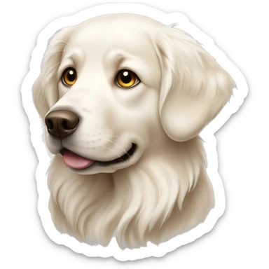 White golden retriever with brown eyes sticker