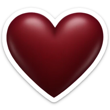 dark red heart sticker