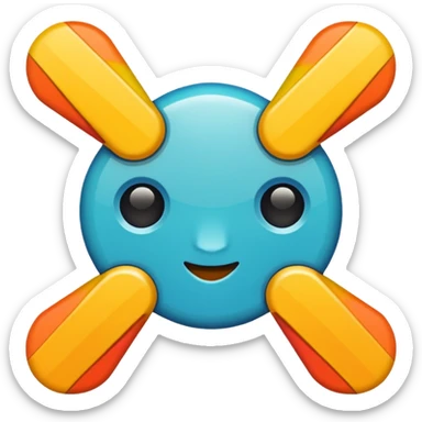 simplified emoji of a quad sticker