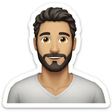 dark hair and beard (white man) handsome 30 year old sticker