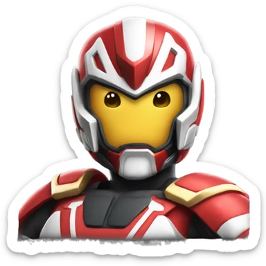 Red tokusatsu hero sticker