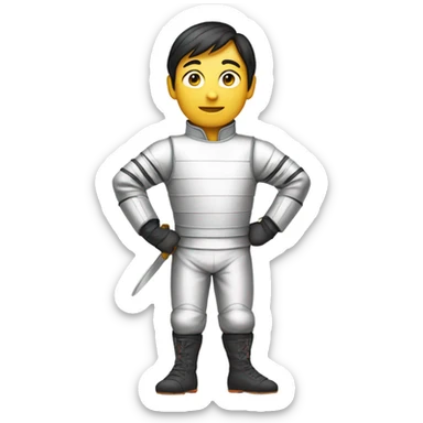 Princeton fencer tall Asian sticker