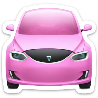Pink telsa sticker