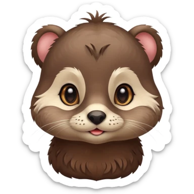 Cute coquette Otter sticker