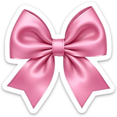 Cute pink preppy bow sticker