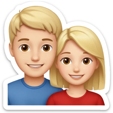 Intimate girl and boy sticker