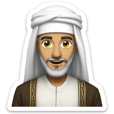Sheikh der koran hält sticker
