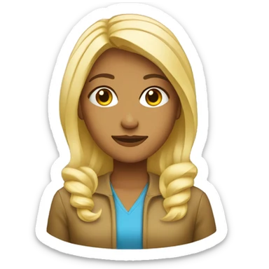 computer programmer blonde Girl with computer sticker