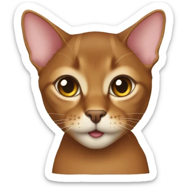 The Abyssinian cat sticker