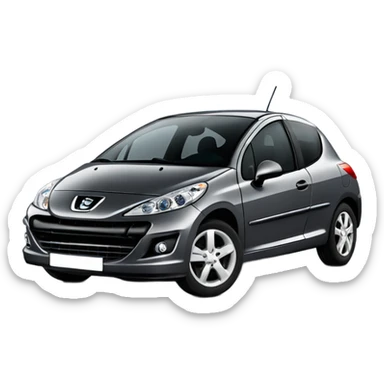 Dark gray peugeot 207 sticker