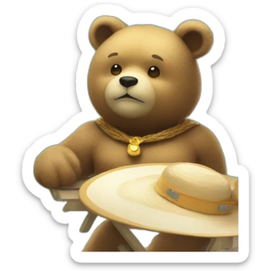 Heavenly Bear of power on vacation sticker