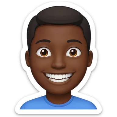 Black smileing sticker