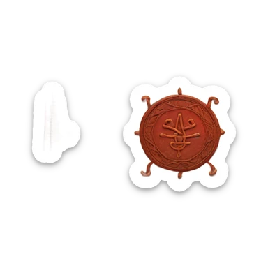 red learning runic book sticker