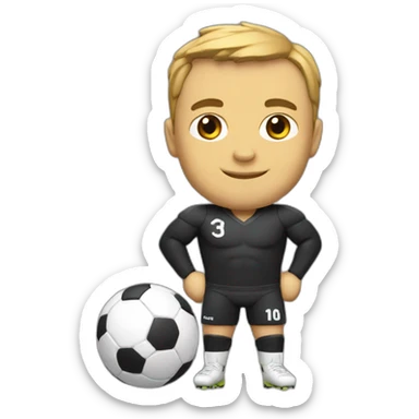 chauve avec un maillot de foot sticker