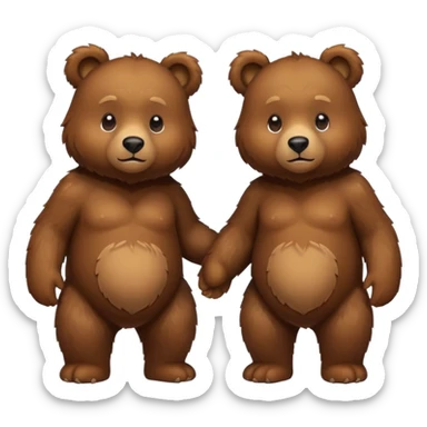 2 Bears , Clone. sticker