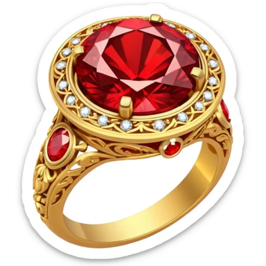 red ring marry red diamond sticker