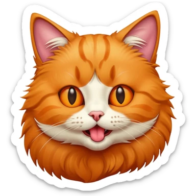 Cat with tongue out sticker