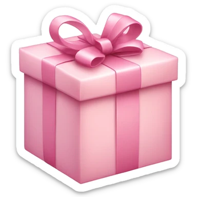 Light pink present sticker