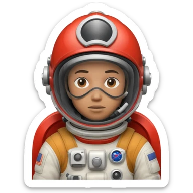 firefighting astronaut sticker