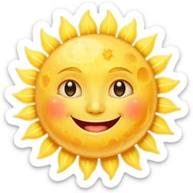  Gülen  ay  ve Gülen  güneş  sticker