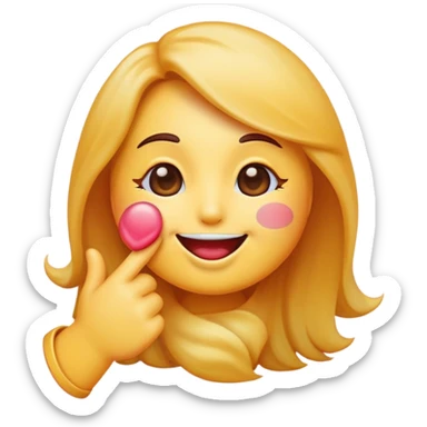 Sexy emoji blowing a kiss sticker