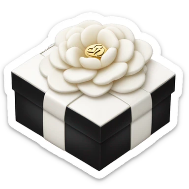 Chanel gift box with white camellia  sticker