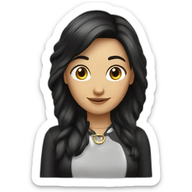 Süsse Frau schwarze haare 25 jahre sticker