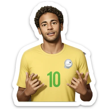 young man in yellow shirt sticker
