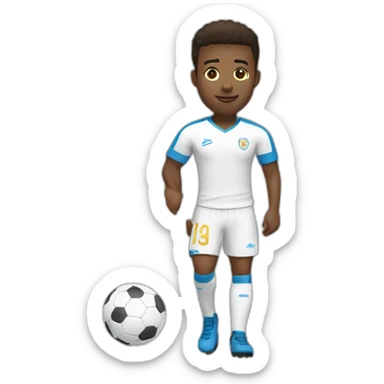 Un joueur de foot avec un coeur sticker