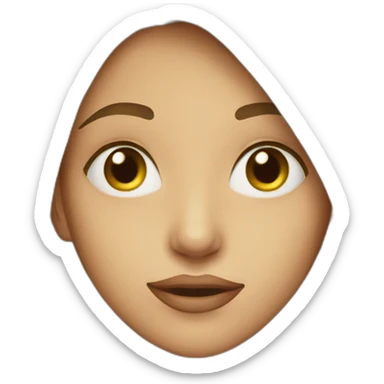 young woman face whispering sticker