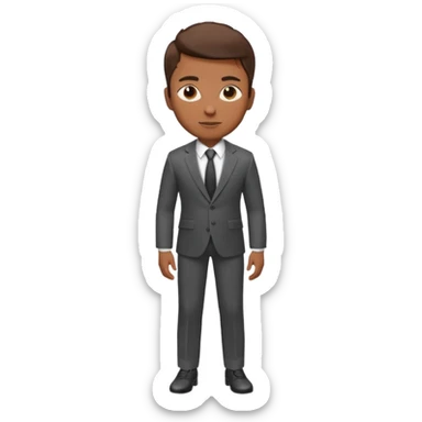 Young man, brown skin, tailored trousers, suit jacket, and tie

 sticker